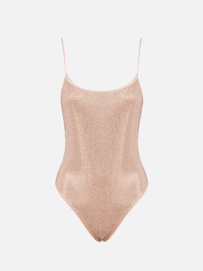 Mc2 Saint Barth Costume intero da donna chiaro Cecille con strass In Linea
