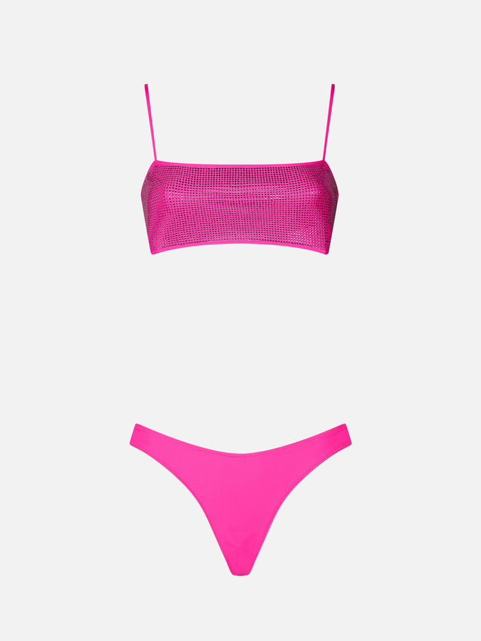 Mc2 Saint Barth Bikini da donna a fascia fucsia Qualità