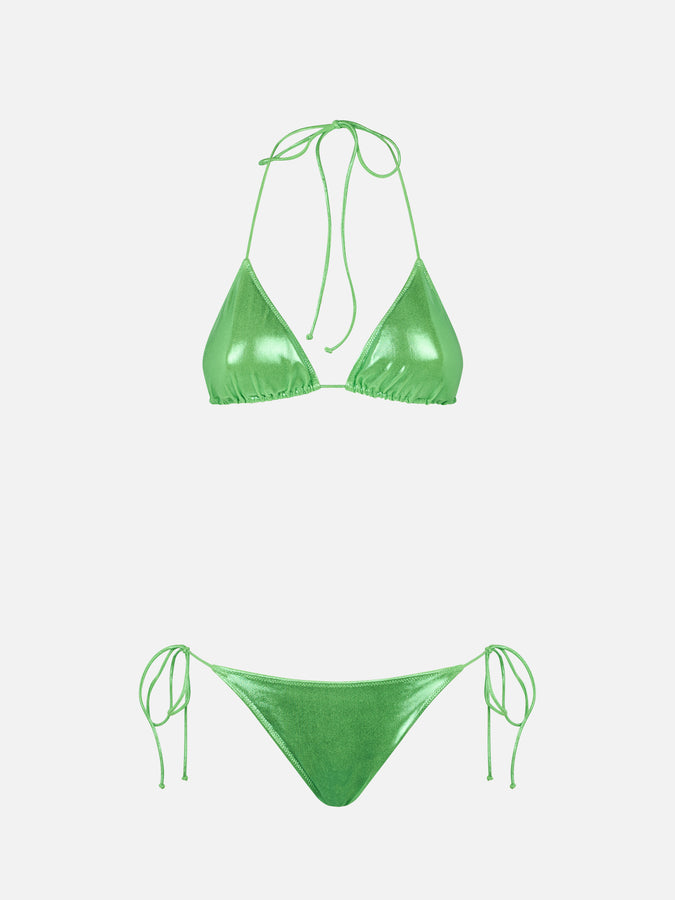 Mc2 Saint Barth Bikini da donna a triangolo verde lamina Pezzi Unici