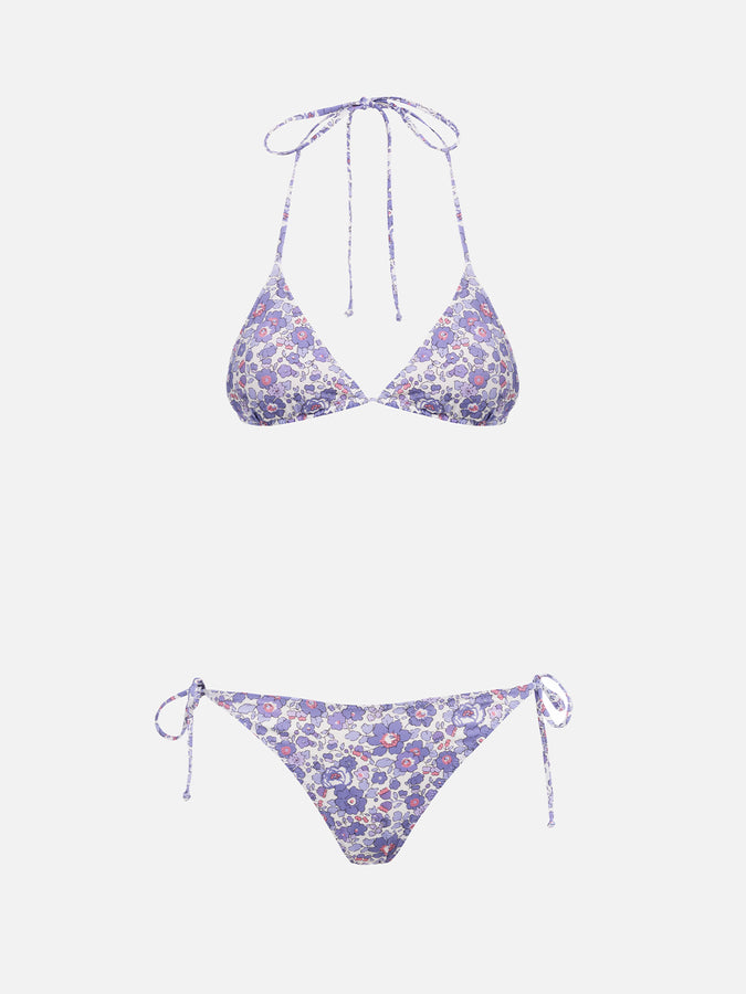 Mc2 Saint Barth Bikini a triangolo da donna Betsy Leah Virgo | REALIZZATO CON TESSUTO LIBERTY Promozione Limitata