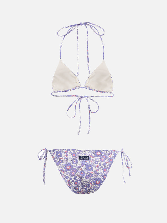 Mc2 Saint Barth Bikini a triangolo da donna Betsy Leah Virgo | REALIZZATO CON TESSUTO LIBERTY Promozione Limitata