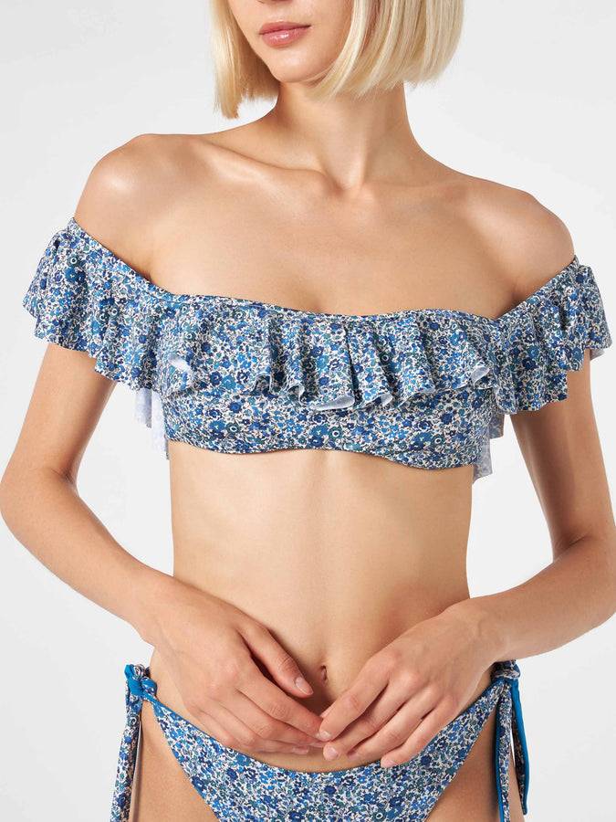 Mc2 Saint Barth Bikini spalle scoperte con stampa floreale | EDIZIONE SPECIALE LIBERTY Prezzo Ridotto