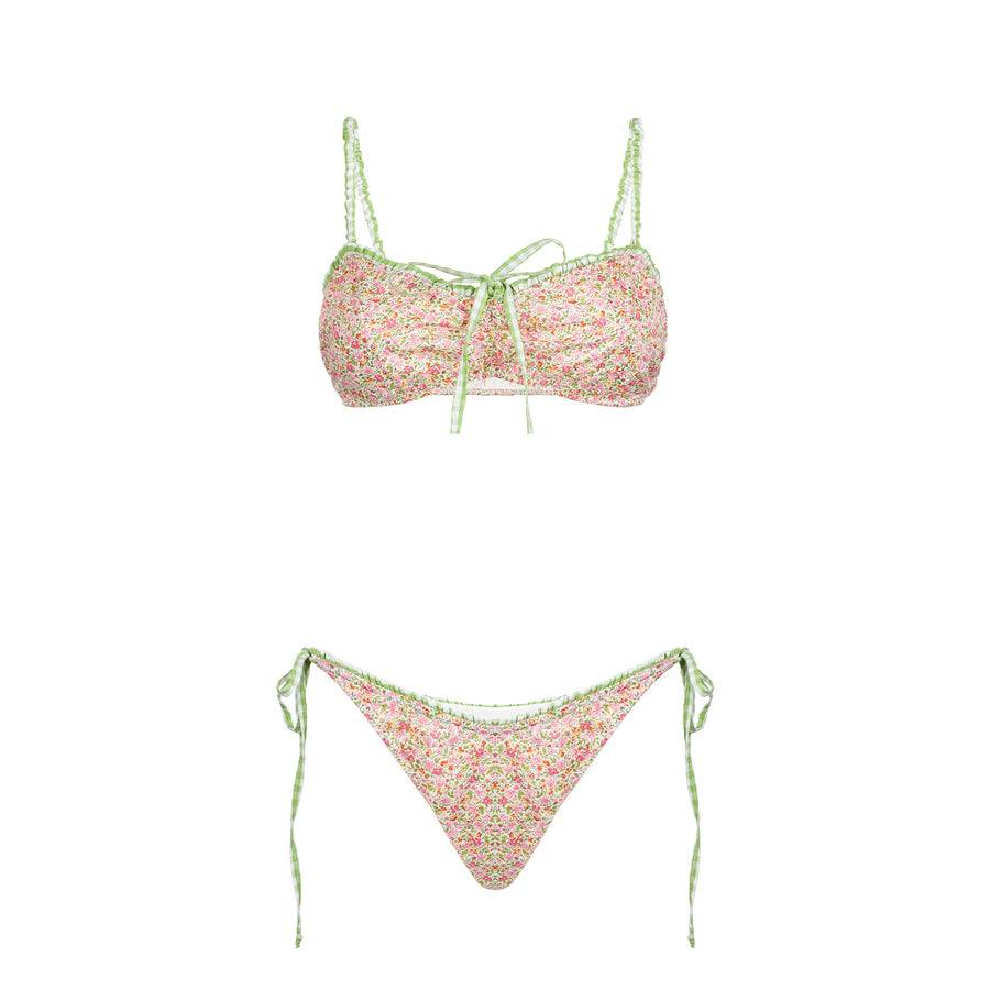 Mc2 Saint Barth Bikini da donna a triangolo con stampa Liberty | Realizzato con tessuto Liberty Sottocosto