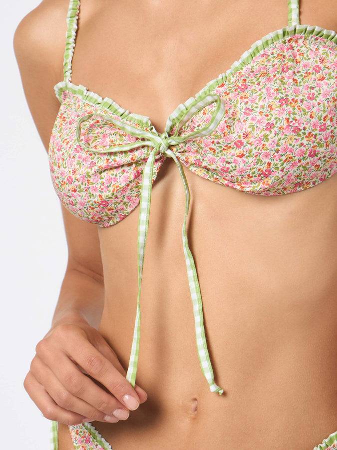 Mc2 Saint Barth Bikini da donna a triangolo con stampa Liberty | Realizzato con tessuto Liberty Sottocosto