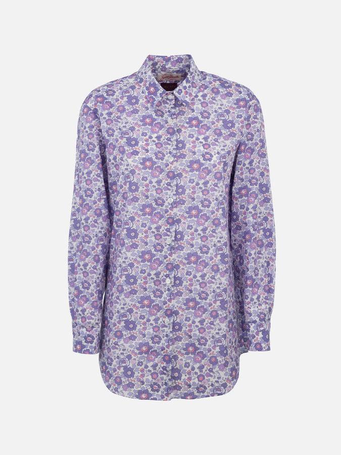 Mc2 Saint Barth Camicia over da donna in cotone stampa Betsy Brigitte | REALIZZATA CON TESSUTO LIBERTY Sconto