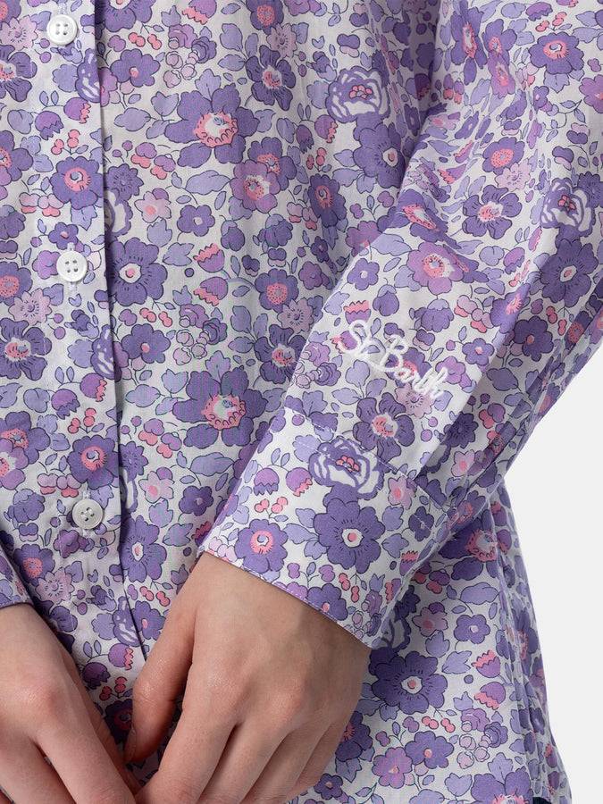 Mc2 Saint Barth Camicia over da donna in cotone stampa Betsy Brigitte | REALIZZATA CON TESSUTO LIBERTY Sconto