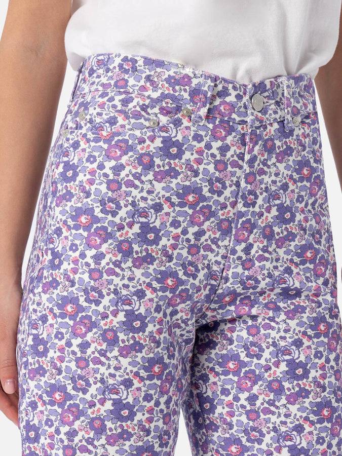 Mc2 Saint Barth Denim donna stampa Betsy lilla Belleville | REALIZZATO CON TESSUTO LIBERTY Economico