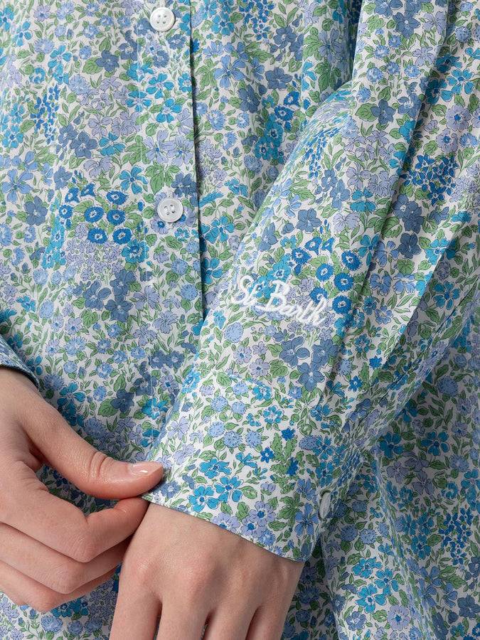 Mc2 Saint Barth Camicia over da donna in cotone stampa Joanna Luise Brigitte | REALIZZATA CON TESSUTO LIBERTY Online