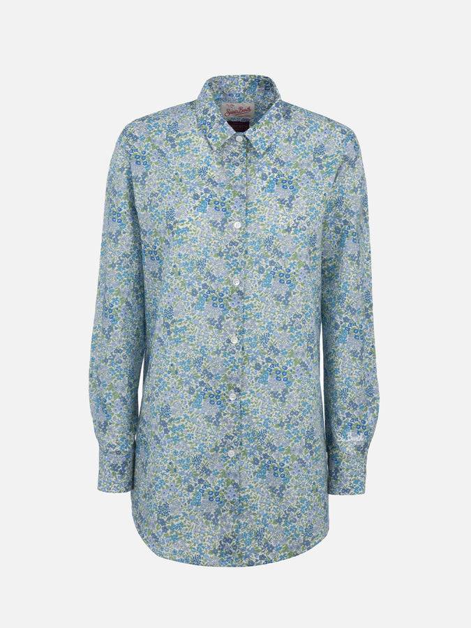 Mc2 Saint Barth Camicia over da donna in cotone stampa Joanna Luise Brigitte | REALIZZATA CON TESSUTO LIBERTY Online