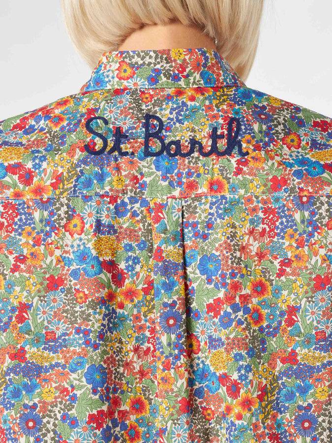 Mc2 Saint Barth Camicia da donna in cotone | Realizzato con tessuto Liberty Offerta Giorno del Papà