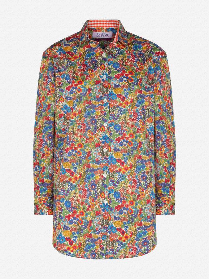 Mc2 Saint Barth Camicia da donna in cotone | Realizzato con tessuto Liberty Offerta Giorno del Papà