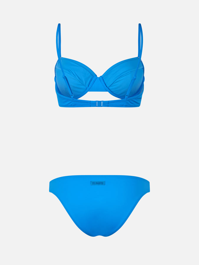 Mc2 Saint Barth Woman bluette underwired bralette bikini Bea Lido Saldi Di Fabbrica