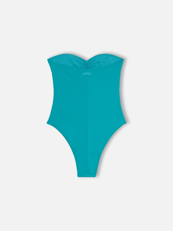 Mc2 Saint Barth Women teal green strapless one piece swimsuit Soleil I Più Venduti