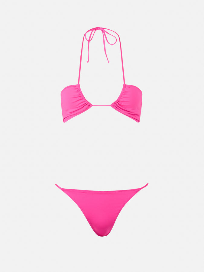 Mc2 Saint Barth Woman fuchsia bandeau bikini Dahlia Jodene Nuova