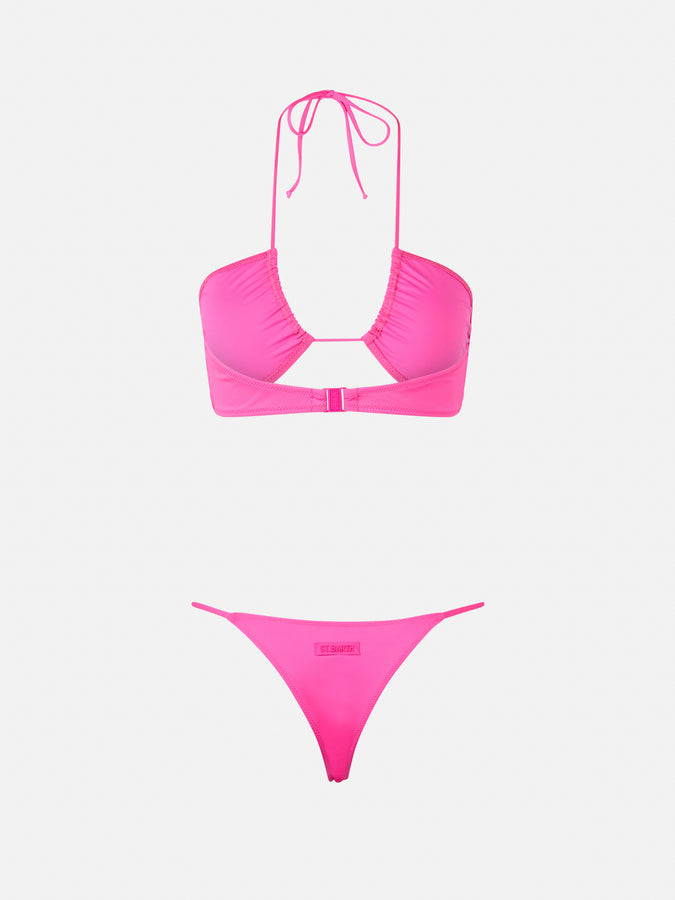 Mc2 Saint Barth Woman fuchsia bandeau bikini Dahlia Jodene Nuova