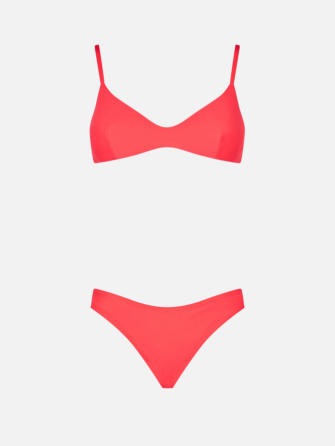 Mc2 Saint Barth Bikini da donna a bralette rosso fluo Italia