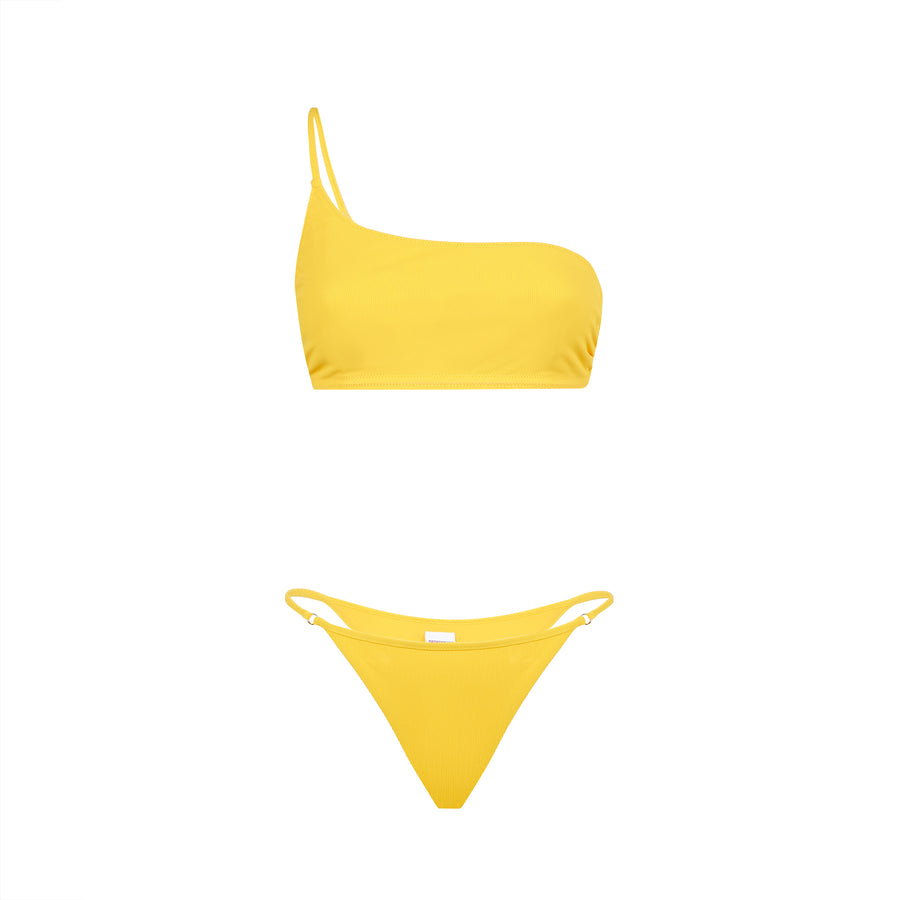 Mc2 Saint Barth Bikini da donna a bralette monospalla giallo Offerte giornaliere