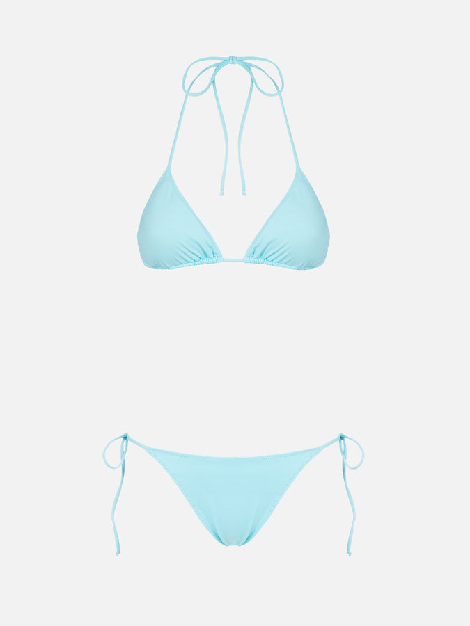 Mc2 Saint Barth Bikini da donna a triangolo verde acqua Leah Marielle Nuovo
