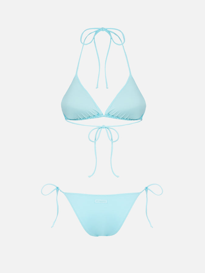 Mc2 Saint Barth Bikini da donna a triangolo verde acqua Leah Marielle Nuovo