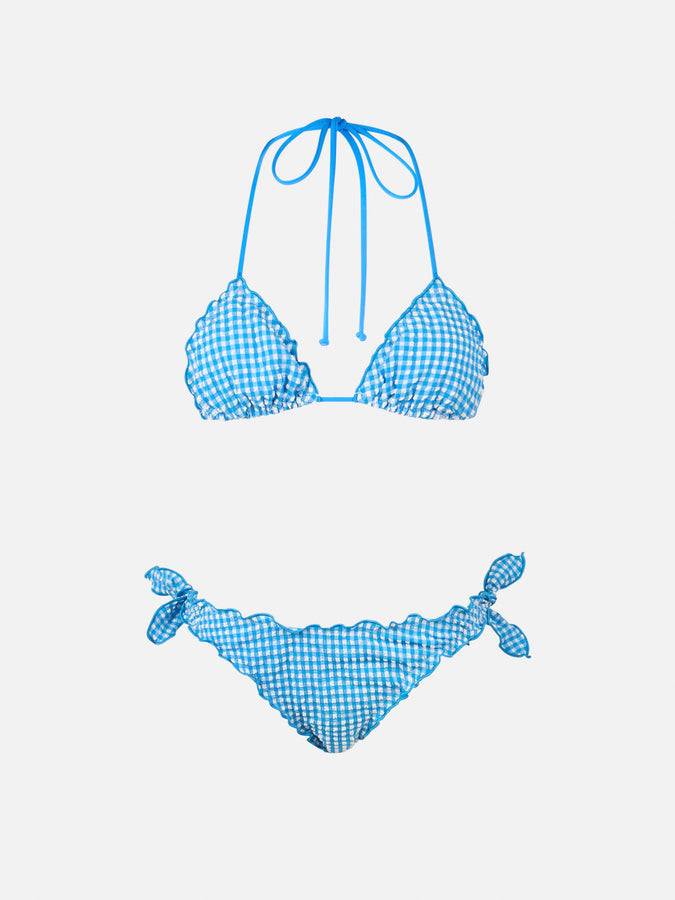 Mc2 Saint Barth Bikini donna classico a triangolo in seersucker Sagittarius Moon Pezzi Unici