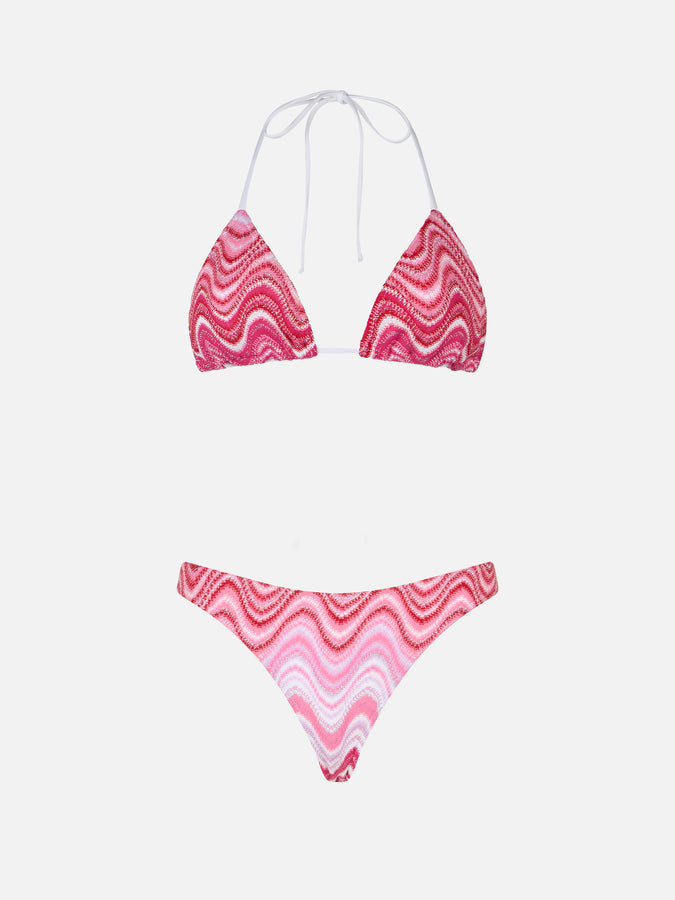 Mc2 Saint Barth Bikini donna a triangolo in maglia raschel Leah Naomi Negozi Online