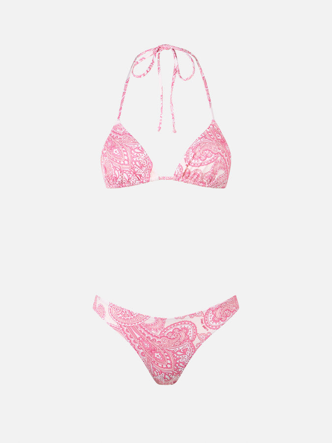Mc2 Saint Barth Bikini donna triangolo paisley rosa Leah Lido ACQUISTA ORA
