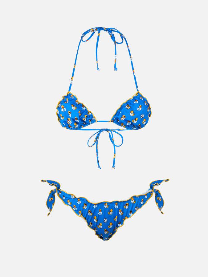Mc2 Saint Barth Woman Ducky Napoli print triangle classic bikini Sarius | SSC NAPOLI SPECIAL EDITION Ultimi due giorni