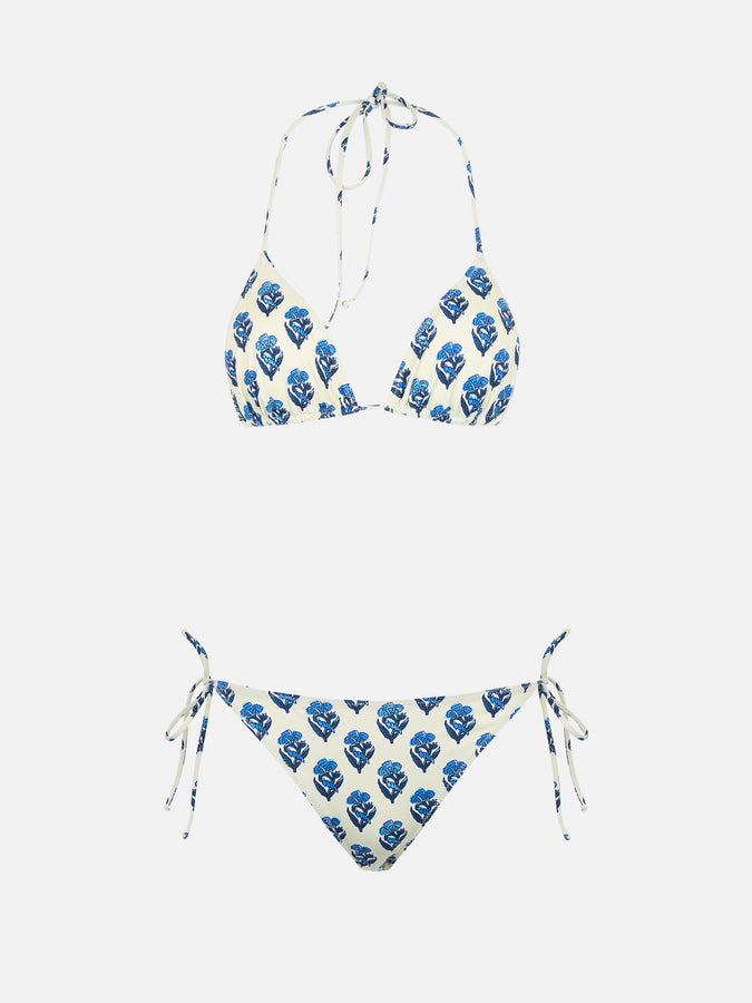 Mc2 Saint Barth Bikini da donna a triangolo fiori jaipur Leah Virgo Sottocosto