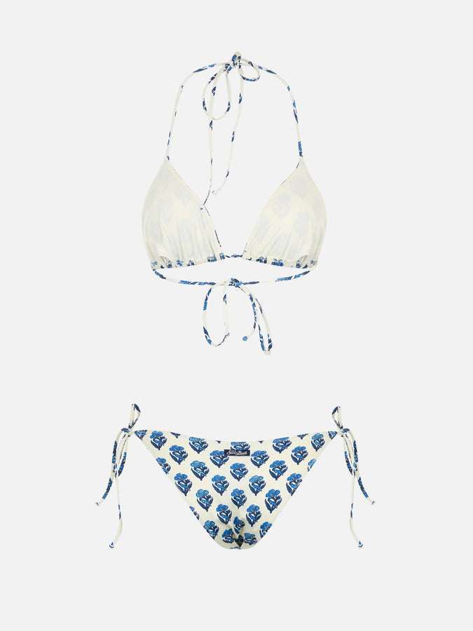 Mc2 Saint Barth Bikini da donna a triangolo fiori jaipur Leah Virgo Sottocosto