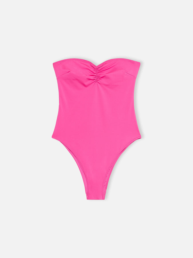 Mc2 Saint Barth Women fuscia strapless one piece swimsuit Soleil Saldi