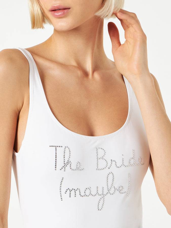 Mc2 Saint Barth Costume intero da donna con ricamo di strass The Bride Maybe 2025