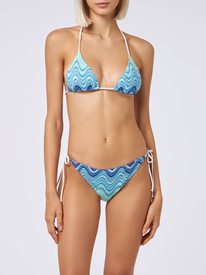 Mc2 Saint Barth Bikini donna a triangolo in maglia raschel Leah Virgo Acquista Ora