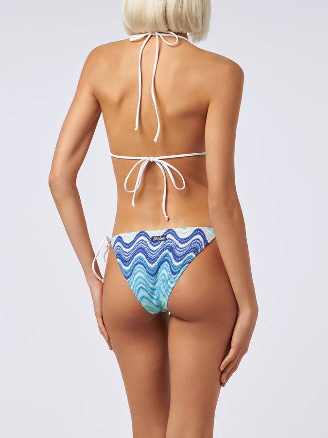 Mc2 Saint Barth Bikini donna a triangolo in maglia raschel Leah Virgo Acquista Ora