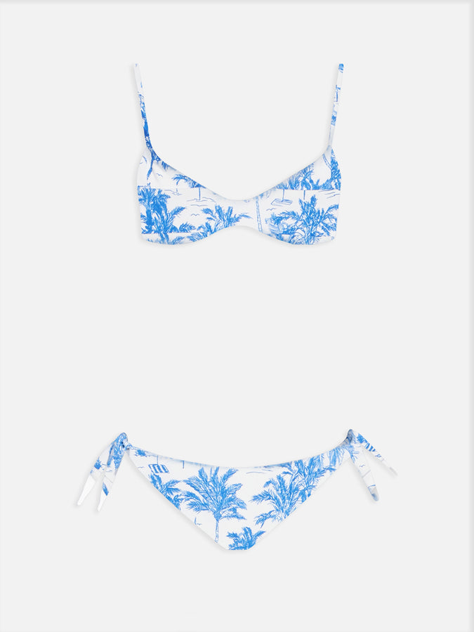 Mc2 Saint Barth Bikini donna con bralette scollo toile de Jouy May Yali Sottocosto