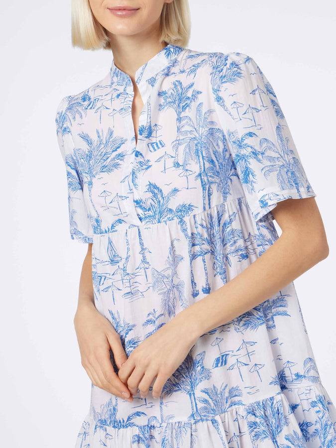 Mc2 Saint Barth Abito corto da donna in voile di cotone Siara Saldi Di Fabbrica
