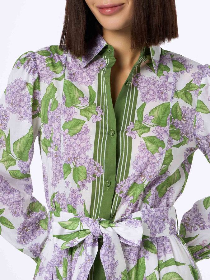 Mc2 Saint Barth Woman cotton dress Jensen with flower print Vendita Economica