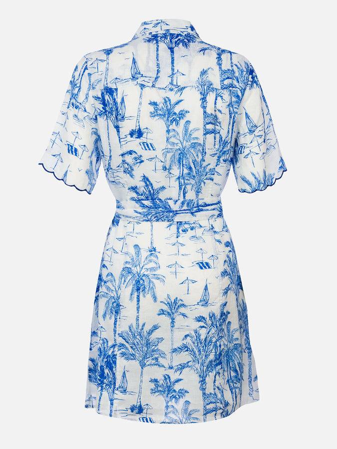 Mc2 Saint Barth Woman flower linen dress Hermione Vendite Flash