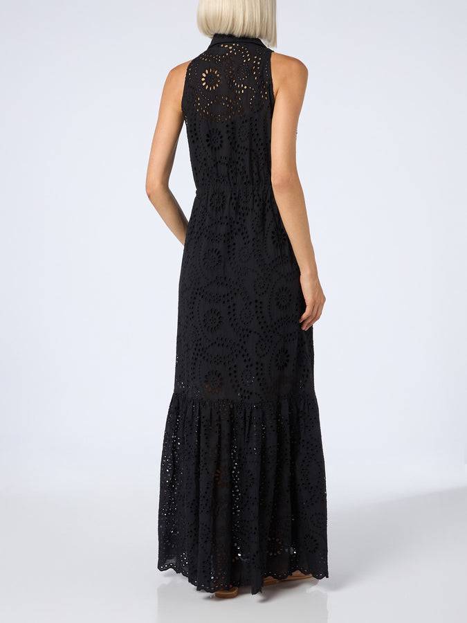 Mc2 Saint Barth Woman black Sangallo lace halterneck dress Italia