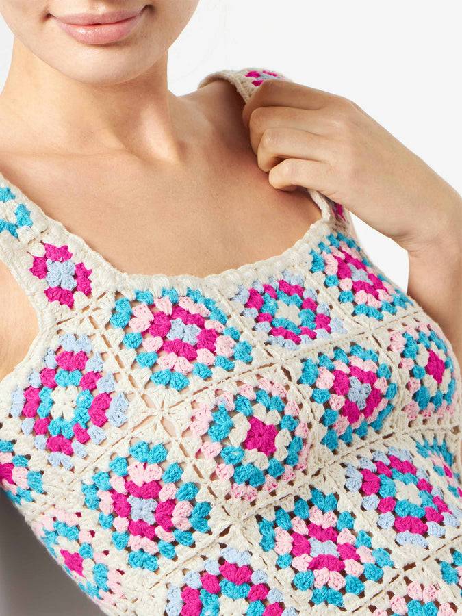 Mc2 Saint Barth Abito da donna all'uncinetto multicolore Prezzo Ridotto