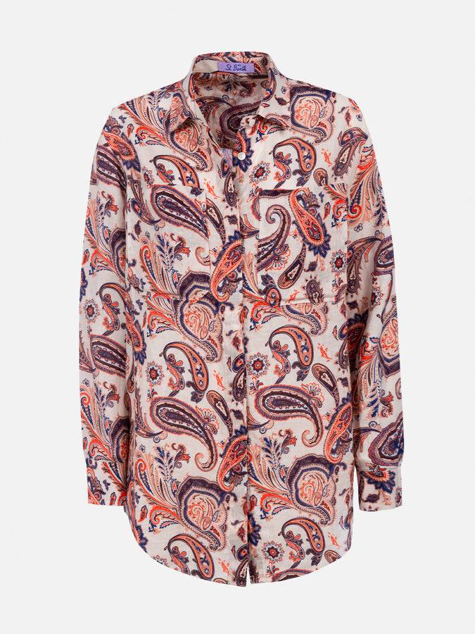 Mc2 Saint Barth Woman texan style shirt Alodie with pockets Saldi