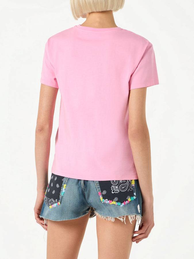 Mc2 Saint Barth T-shirt da donna in cotone con stampa Fiorucci | FIORUCCI EDIZIONE SPECIALE Promozione