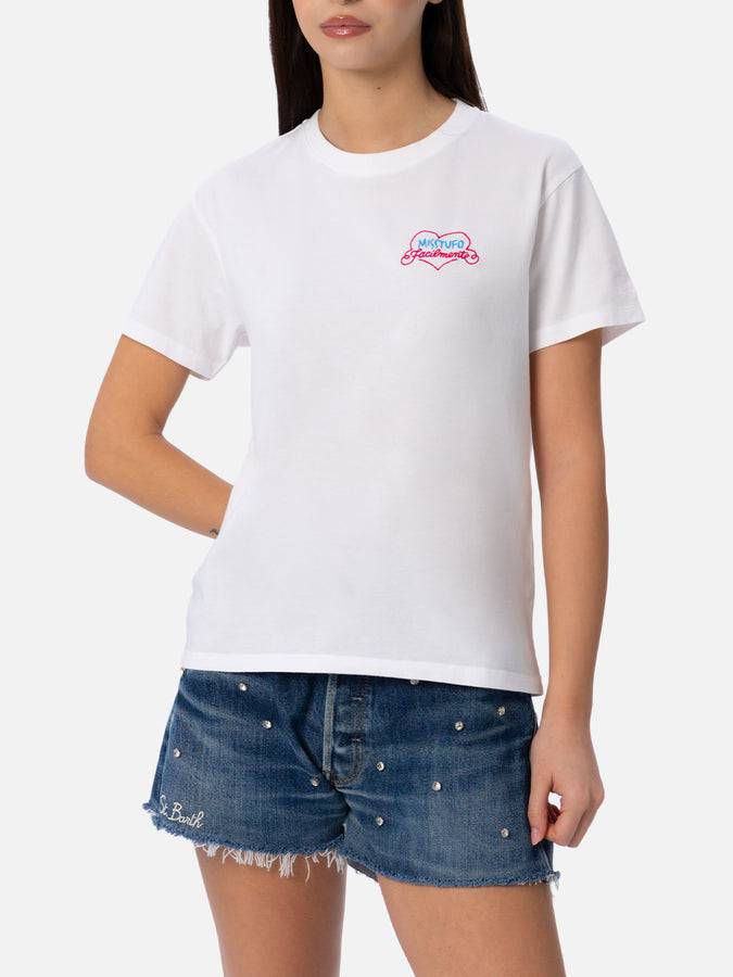 Mc2 Saint Barth T-shirt da donna girocollo Emilie in jersey di cotone con ricamo Misstufo Facilmente Qualità Garantita