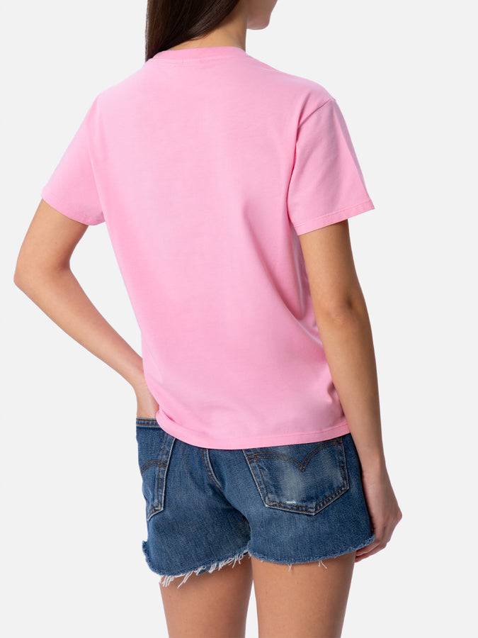 Mc2 Saint Barth T-shirt da donna girocollo Emilie in jersey di cotone con ricamo Bikini Obsession Consegna Veloce