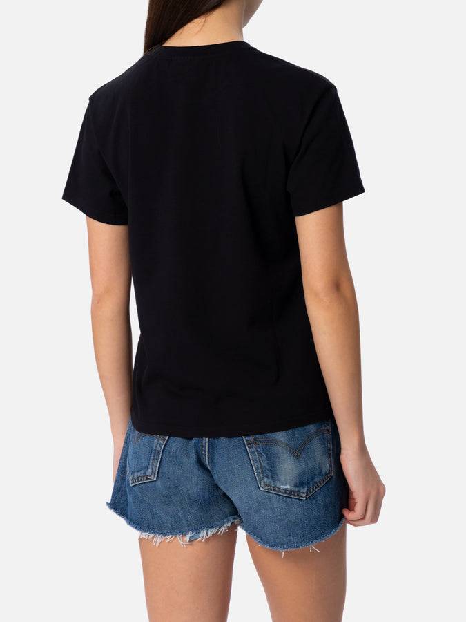 Mc2 Saint Barth T-shirt da donna girocollo Emilie in jersey di cotone con ricamo di strass Saint Barth Promozione Limitata