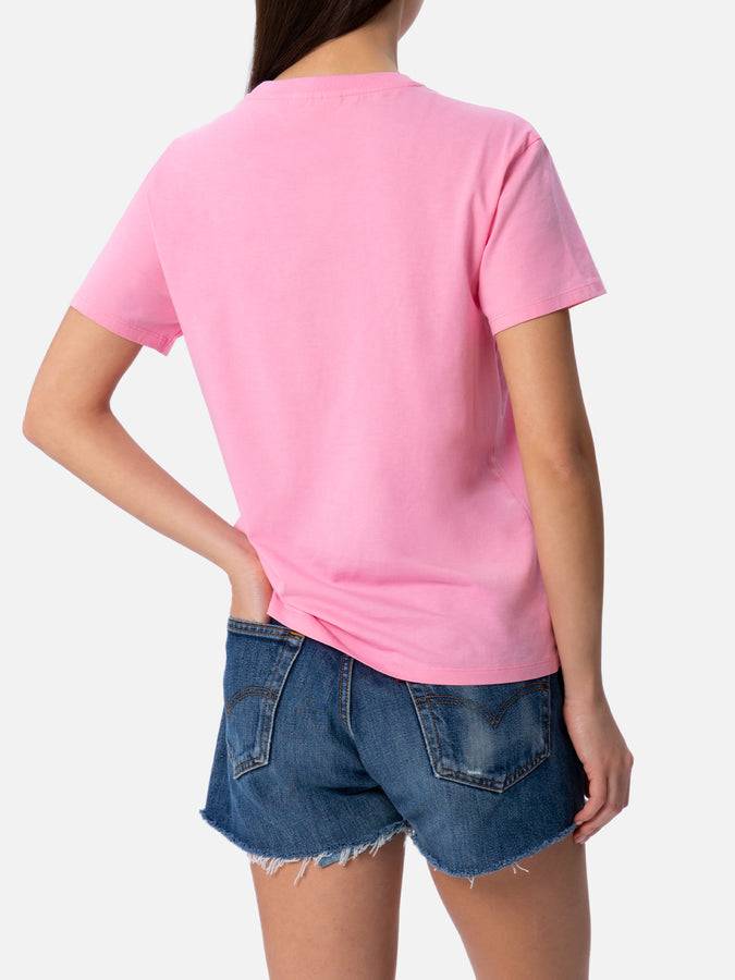 Mc2 Saint Barth T-shirt da donna girocollo Emilie in jersey di cotone con ricamo Gin Tonic Shopping Online