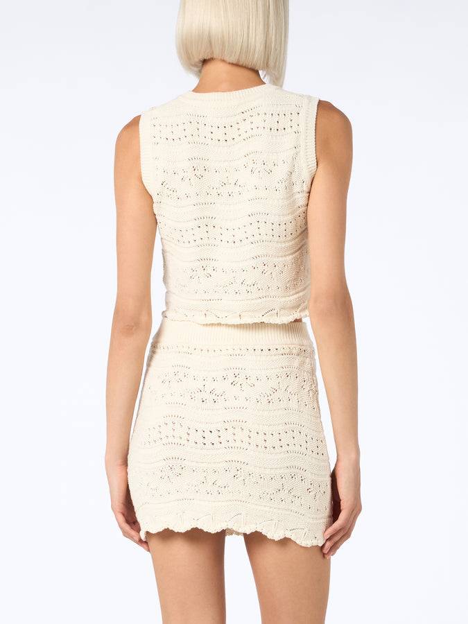Mc2 Saint Barth Woman cotton knit mini skirt Apple Sottocosto