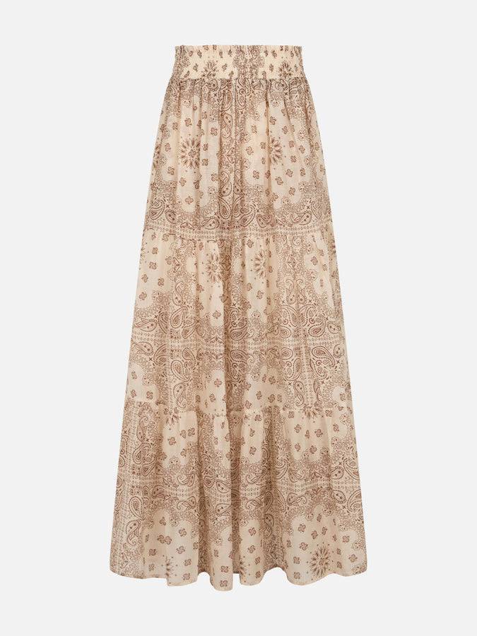 Mc2 Saint Barth Woman silk voile pleated long skirt Cheyenne Novità