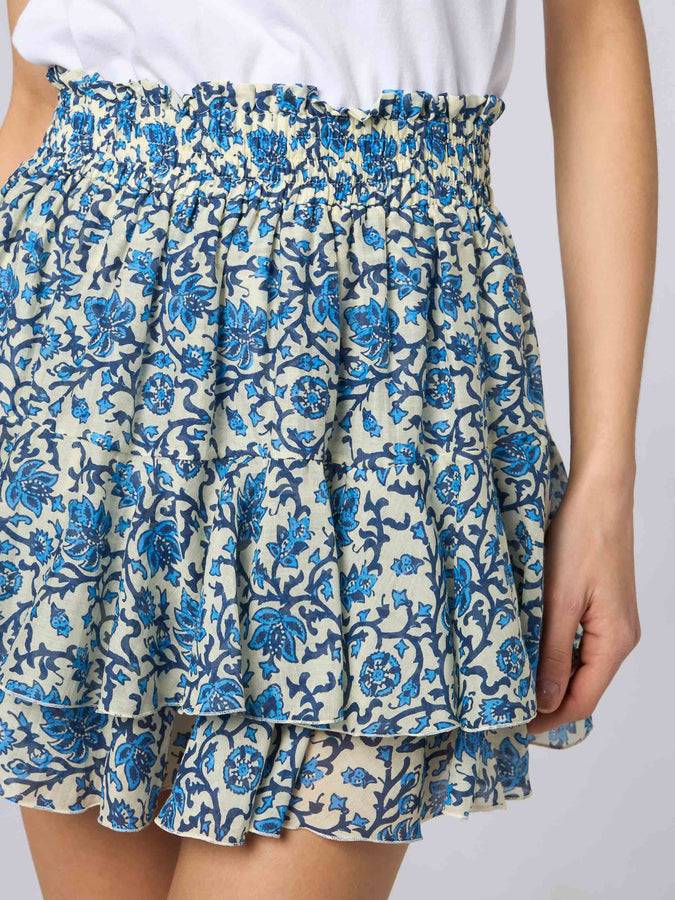 Mc2 Saint Barth Minigonna da donna con volant in voile di seta Sconto