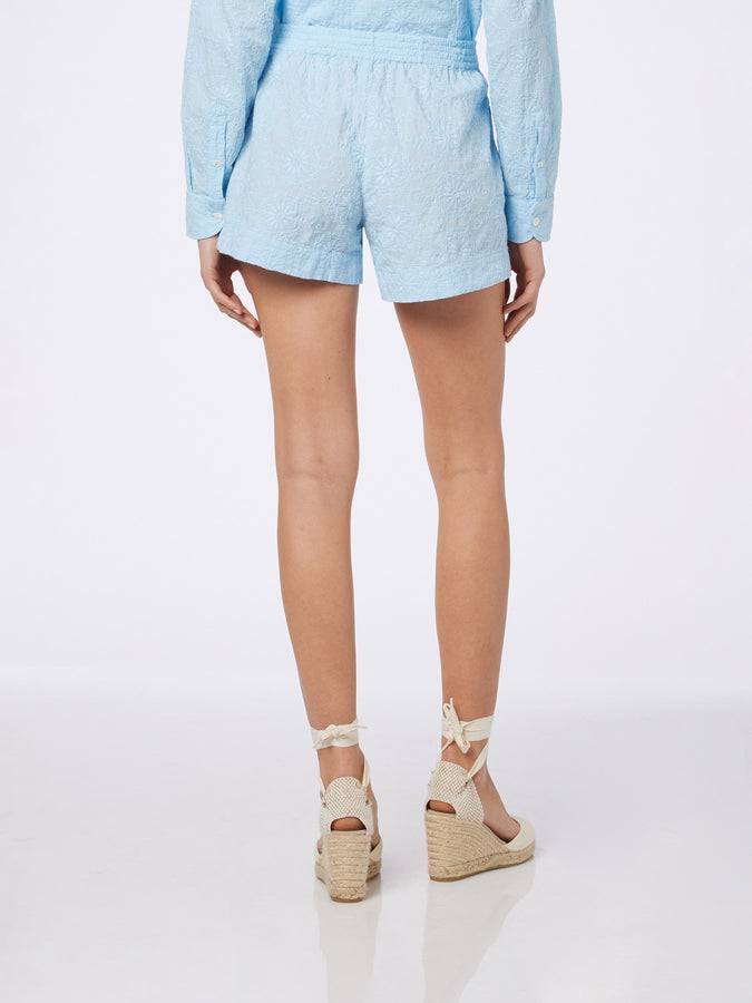 Mc2 Saint Barth Pantaloncini da donna pull up in cotone Sangallo Meave Outlet