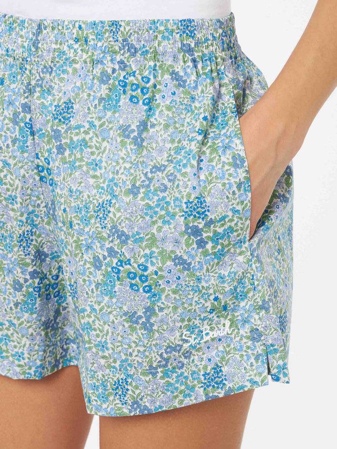 Mc2 Saint Barth Pantaloncini pull up da donna Joanna Luise in cotone Meave | REALIZZATO CON TESSUTO LIBERTY Hotsell